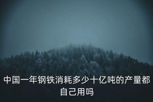 中國(guó)一年鋼鐵消耗多少十億噸的產(chǎn)量都自己用嗎