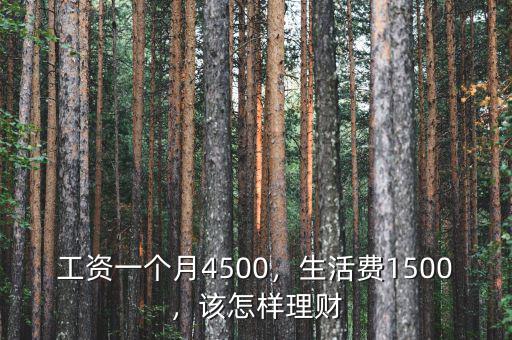 工資一個月4500，生活費1500，該怎樣理財