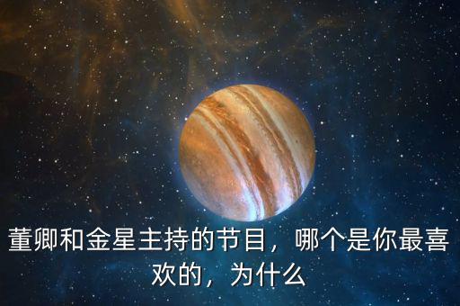 董卿和金星主持的節(jié)目，哪個是你最喜歡的，為什么