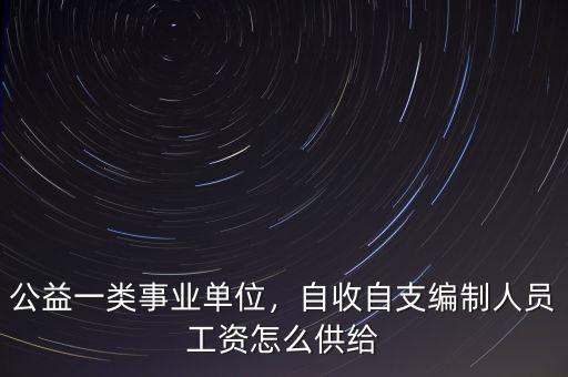 公益一類事業(yè)單位，自收自支編制人員工資怎么供給