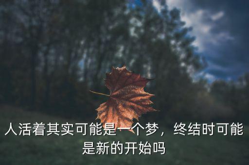 人活著其實(shí)可能是一個(gè)夢(mèng)，終結(jié)時(shí)可能是新的開始嗎