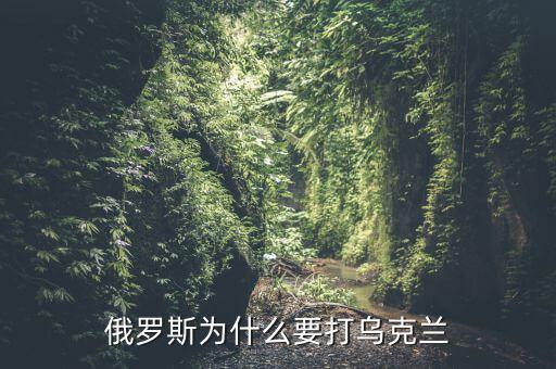 俄羅斯為什么要打烏克蘭