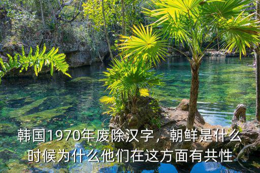 韓國1970年廢除漢字，朝鮮是什么時(shí)候?yàn)槭裁此麄冊谶@方面有共性