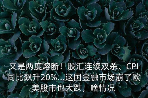 又是兩度熔斷！股匯連續(xù)雙殺、CPI同比飆升20%…這國金融市場崩了歐美股市也大跌，啥情況