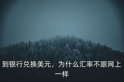 為什么各國匯率不一樣,為什么匯率不跟網(wǎng)上一樣