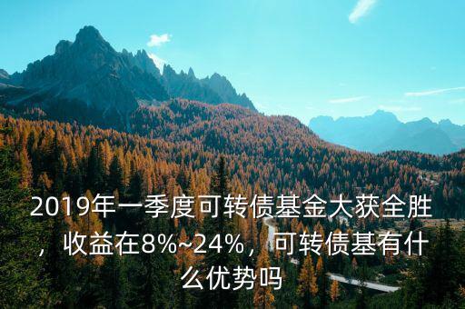 2019年一季度可轉(zhuǎn)債基金大獲全勝，收益在8%~24%，可轉(zhuǎn)債基有什么優(yōu)勢嗎