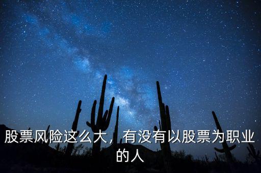 股票風(fēng)險(xiǎn)這么大，有沒有以股票為職業(yè)的人