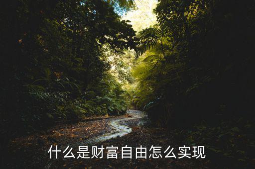 什么是財富自由怎么實(shí)現(xiàn)