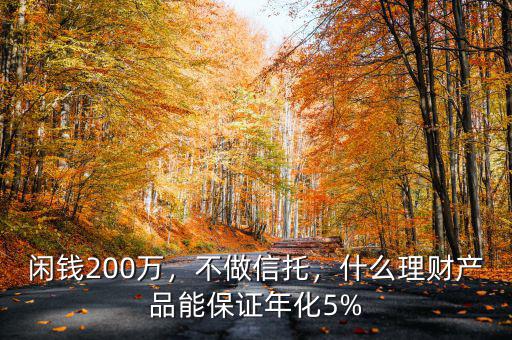 閑錢200萬，不做信托，什么理財(cái)產(chǎn)品能保證年化5%