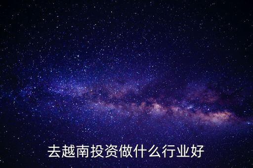 去越南投資做什么行業(yè)好