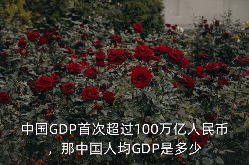 中國GDP首次超過100萬億人民幣，那中國人均GDP是多少