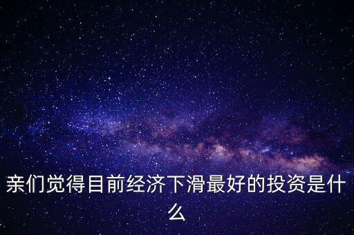 親們覺得目前經濟下滑最好的投資是什么