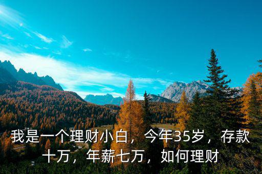 我是一個(gè)理財(cái)小白，今年35歲，存款十萬，年薪七萬，如何理財(cái)