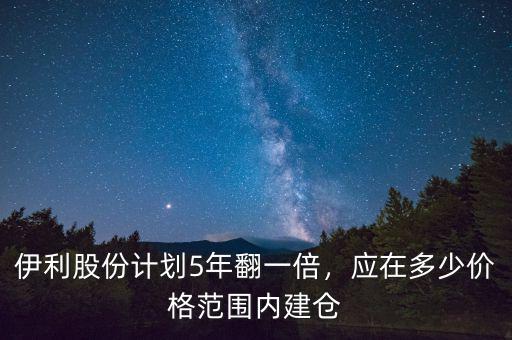 伊利股份計(jì)劃5年翻一倍，應(yīng)在多少價(jià)格范圍內(nèi)建倉(cāng)