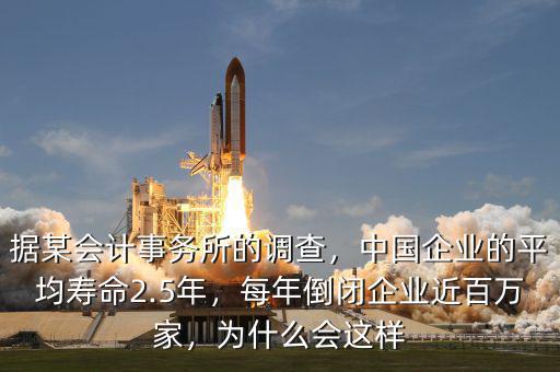 據某會計事務所的調查，中國企業(yè)的平均壽命2.5年，每年倒閉企業(yè)近百萬家，為什么會這樣