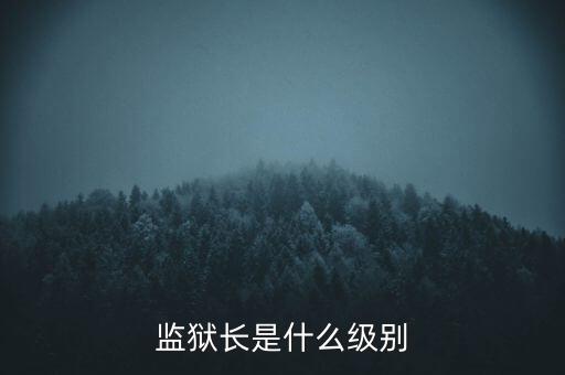 監(jiān)獄長是什么級(jí)別