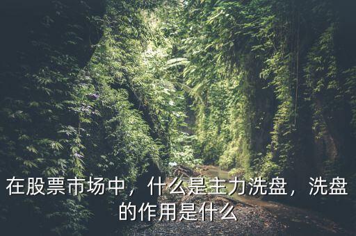 在股票市場(chǎng)中，什么是主力洗盤，洗盤的作用是什么