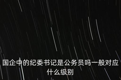 國(guó)企中的紀(jì)委書記是公務(wù)員嗎一般對(duì)應(yīng)什么級(jí)別