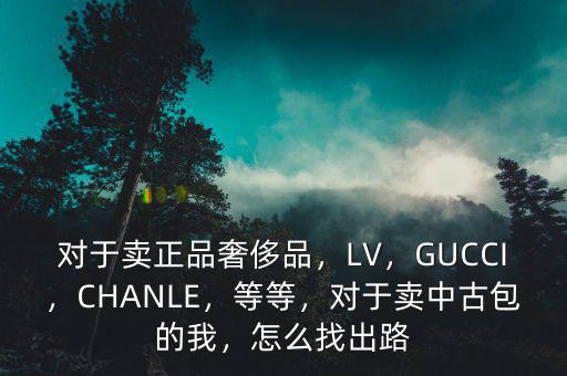 對于賣正品奢侈品，LV，GUCCI，CHANLE，等等，對于賣中古包的我，怎么找出路