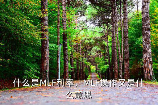 什么是MLF利率，MLF操作又是什么意思