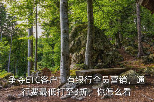 爭奪ETC客戶：有銀行全員營銷，通行費最低打至3折，你怎么看