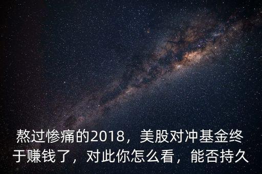 熬過慘痛的2018，美股對沖基金終于賺錢了，對此你怎么看，能否持久