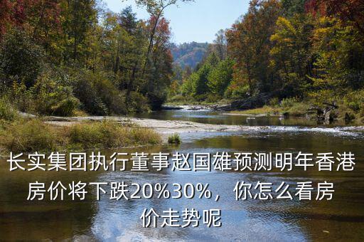 長實集團執(zhí)行董事趙國雄預測明年香港房價將下跌20%30%，你怎么看房價走勢呢