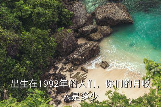 出生在1992年的人們，你們的月收入是多少