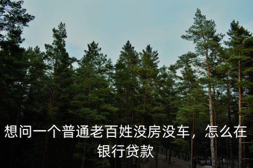 什么都沒(méi)沒(méi)怎么去銀行貸款,怎么在銀行貸款