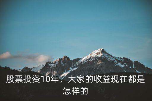 股票投資10年，大家的收益現(xiàn)在都是怎樣的