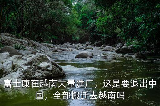 富士康在越南大量建廠，這是要退出中國，全部搬遷去越南嗎