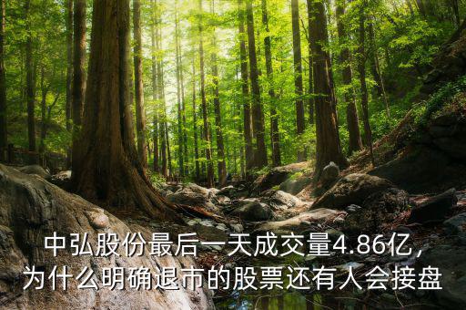 中弘股份最后一天成交量4.86億，為什么明確退市的股票還有人會接盤