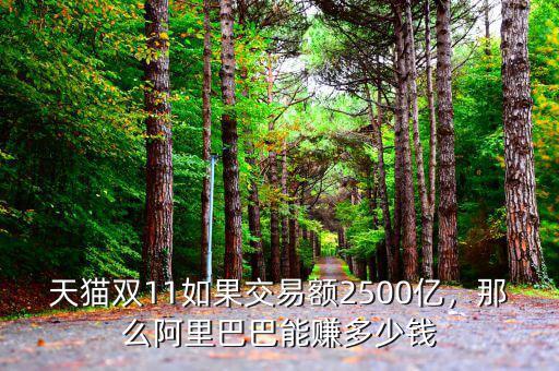 天貓雙11如果交易額2500億，那么阿里巴巴能賺多少錢