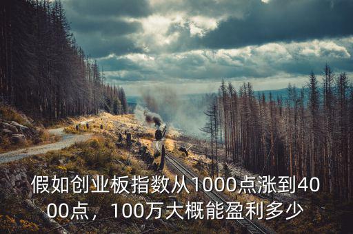 假如創(chuàng)業(yè)板指數(shù)從1000點漲到4000點，100萬大概能盈利多少