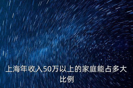 上海有多少家庭年收入100萬,在中國家庭年收入六十萬以上