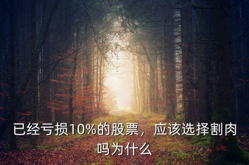 已經(jīng)虧損10%的股票，應(yīng)該選擇割肉嗎為什么