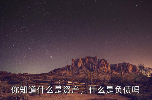 你知道什么是資產(chǎn)，什么是負(fù)債嗎