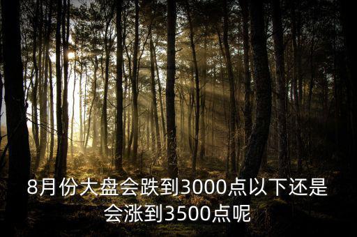 8月份大盤(pán)會(huì)跌到3000點(diǎn)以下還是會(huì)漲到3500點(diǎn)呢