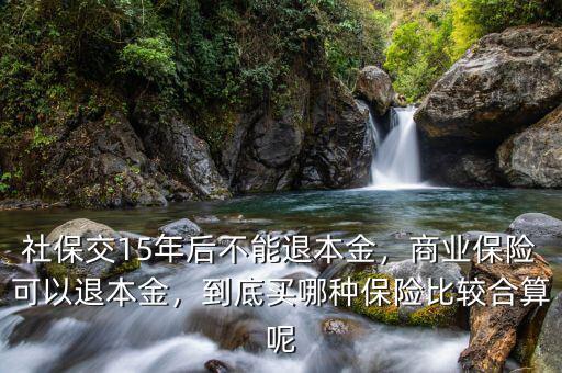 社保交15年后不能退本金，商業(yè)保險(xiǎn)可以退本金，到底買哪種保險(xiǎn)比較合算呢