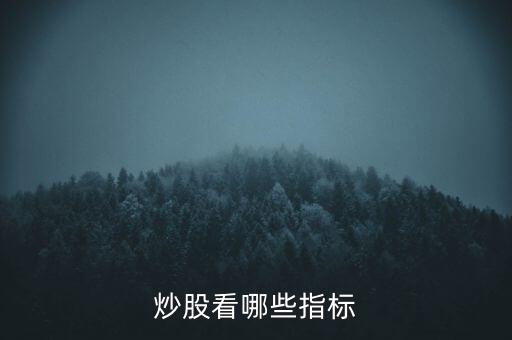 炒股看哪些指標(biāo)