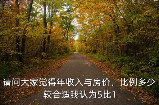 請問大家覺得年收入與房價(jià)，比例多少較合適我認(rèn)為5比1