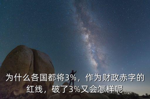 為什么各國都將3%，作為財政赤字的紅線，破了3%又會怎樣呢