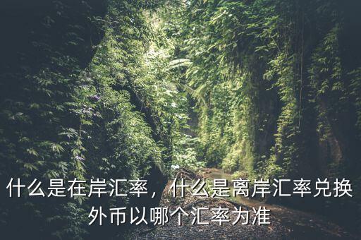 什么是在岸匯率，什么是離岸匯率兌換外幣以哪個(gè)匯率為準(zhǔn)