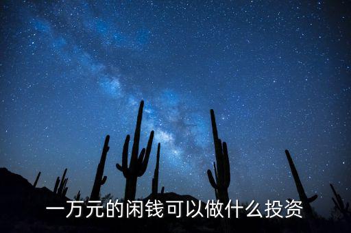 一萬元投資什么好,一萬元投資做小生意