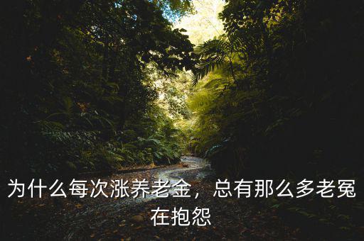 為什么每次漲養(yǎng)老金，總有那么多老冤在抱怨