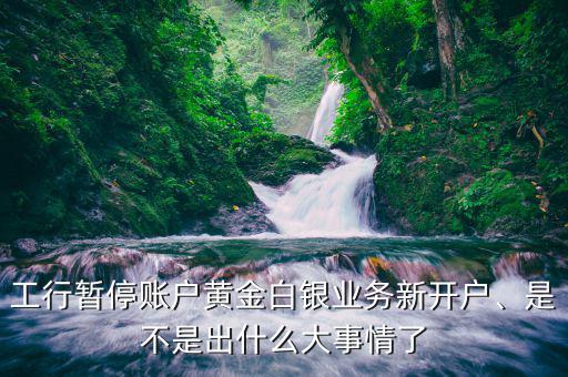 工行暫停賬戶黃金白銀業(yè)務(wù)新開戶、是不是出什么大事情了