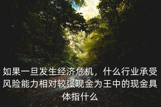 如果一旦發(fā)生經(jīng)濟(jì)危機(jī)，什么行業(yè)承受風(fēng)險能力相對較強(qiáng)現(xiàn)金為王中的現(xiàn)金具體指什么