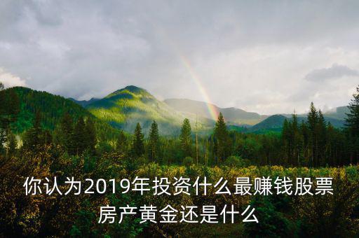 你認(rèn)為2019年投資什么最賺錢股票房產(chǎn)黃金還是什么