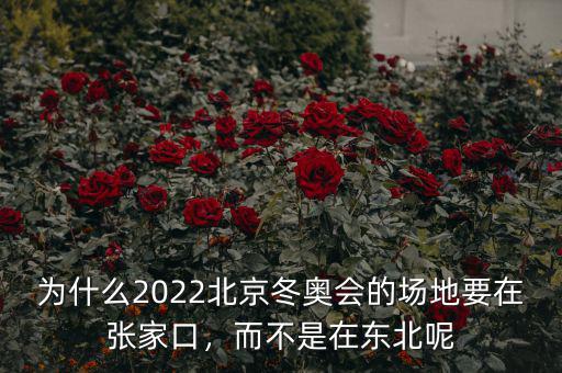 為什么2022北京冬奧會的場地要在張家口，而不是在東北呢