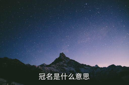 冠名發(fā)票是什么意思，冠名是什么意思